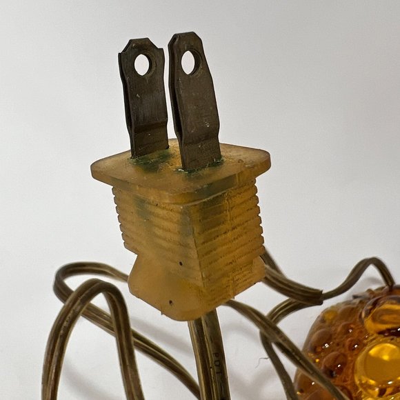 Vtg Joe St Clair Accent Lamp Bubbles Clear White Red Paperweight Signed Joe - Picture 14 of 16